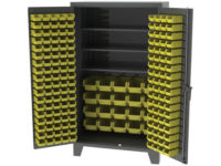 Extreme Duty 12 GA Stainless Steel Bin Cabinet with Multiple Bin Sizes, 3  Shelves – 48 In. W x 24 In. D x 78 In. H