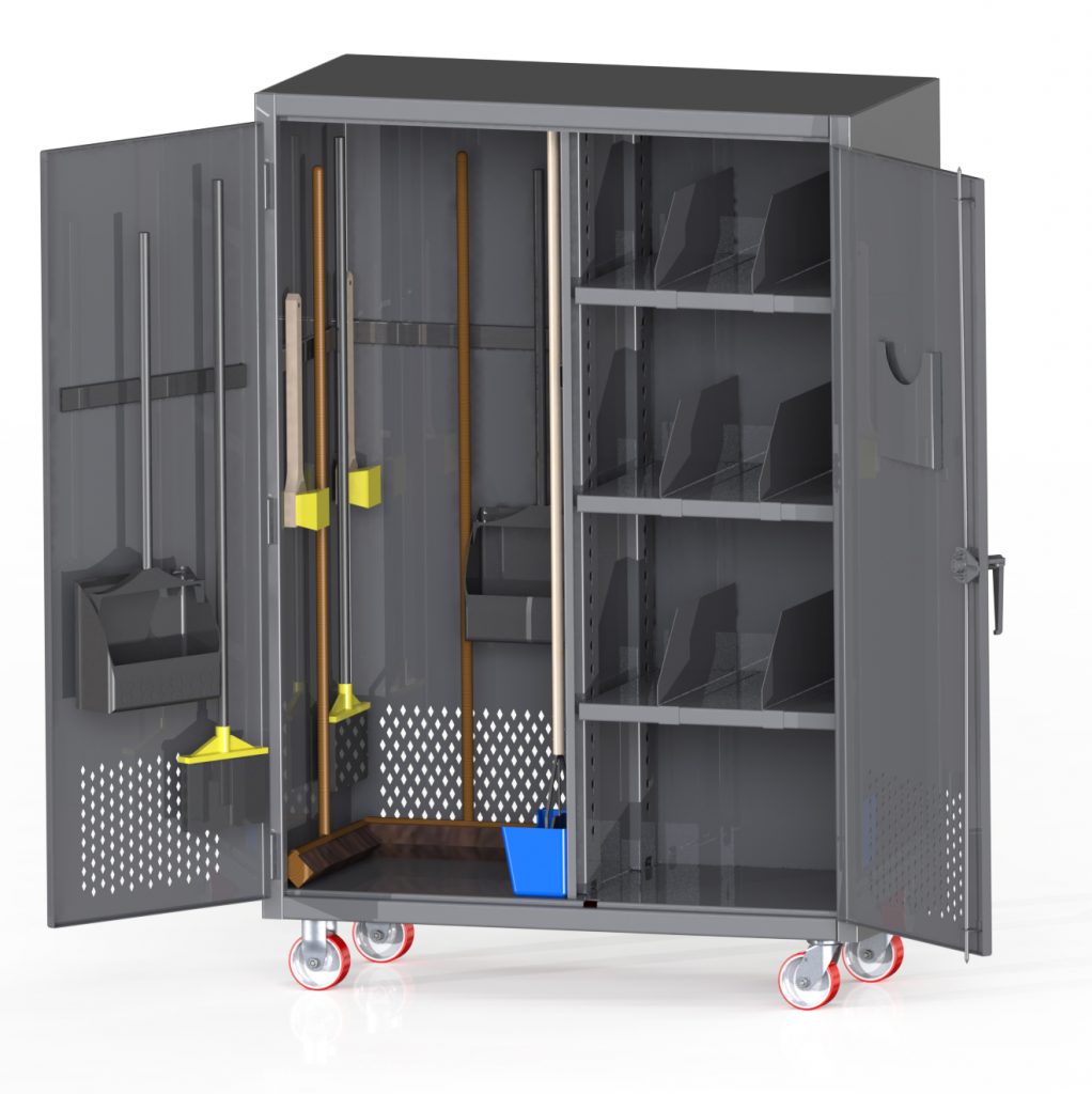 Deluxe Janitorial Storage Cabinet Workspacesandstorage Com