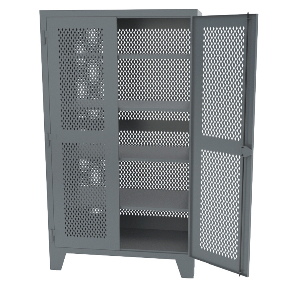 IVAR Cabinet with doors, gray-green mesh, 311/2x325/8 - IKEA