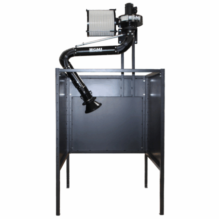 BOOTH WITH POWERED/FILTERED ARM & TABLE