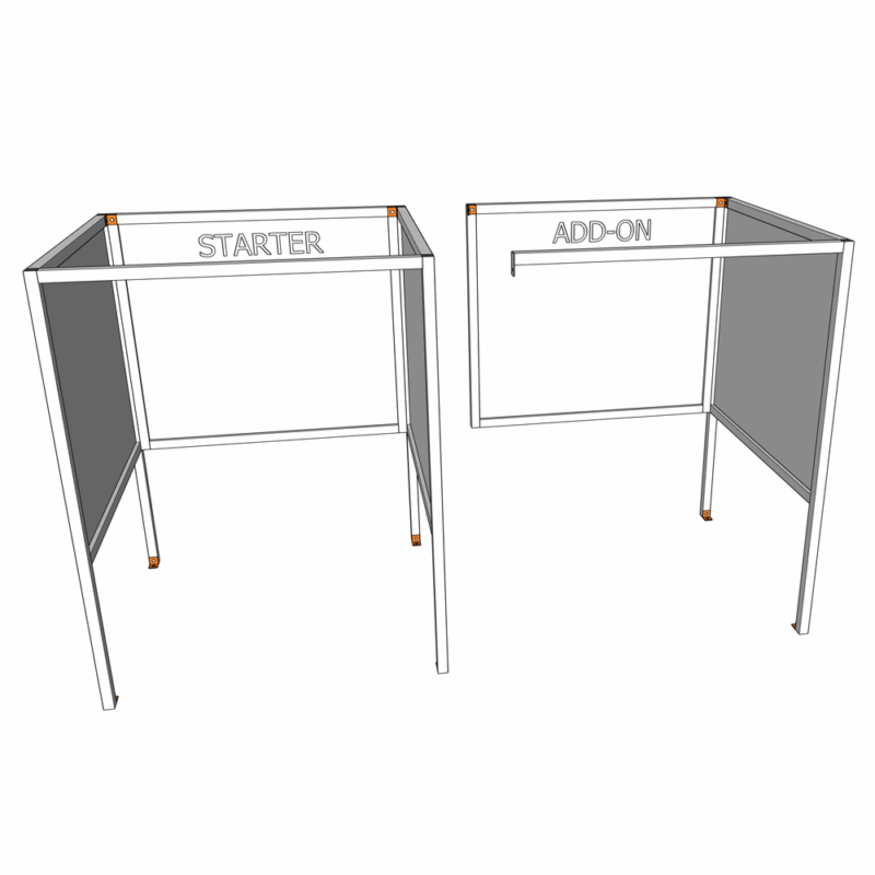 BOOTH WITH FUME EXTRACTION ARM & TABLE - Image 3